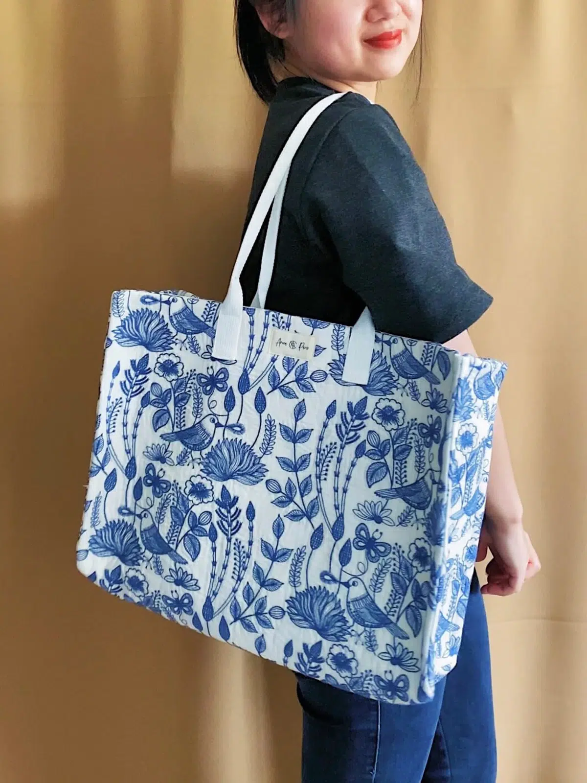 ancea-paris-lotti-kit-couture-cabas-brod-bleu-oiseaux image 1