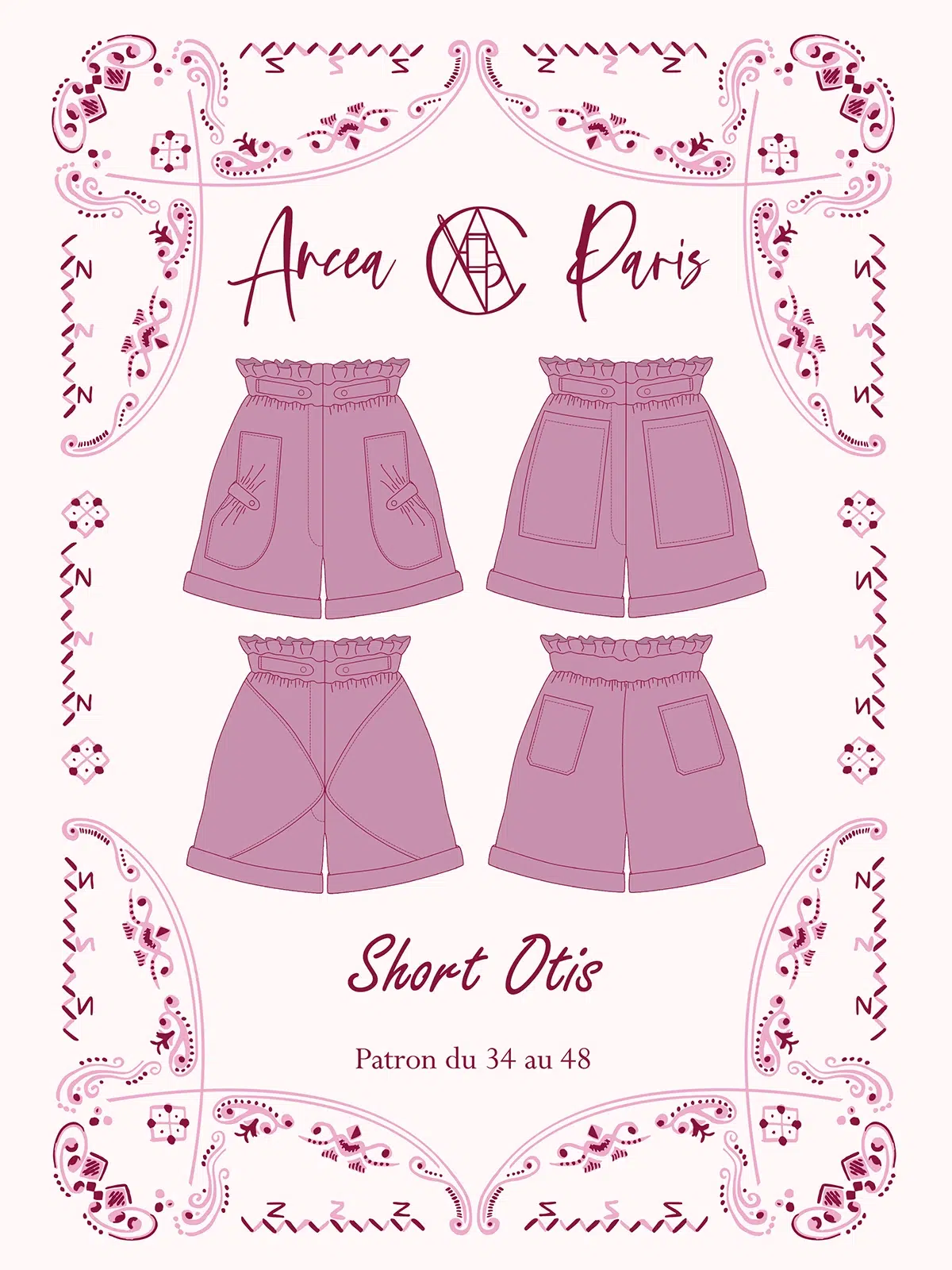 ancea-paris-otis-patron-short-paper-bag-femme image 2