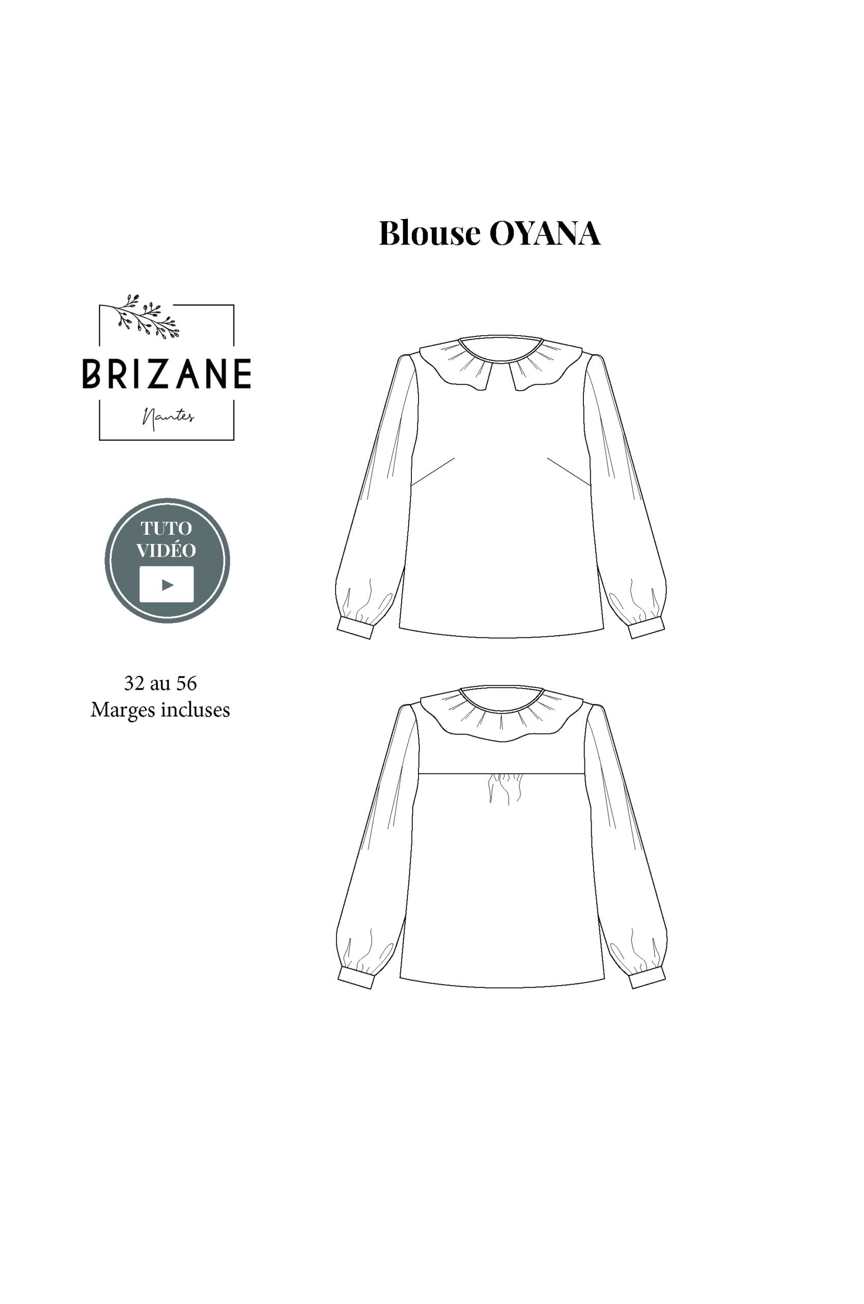 atelier-brizane-oyana-patron-blouse-col-claudine-femme image 2