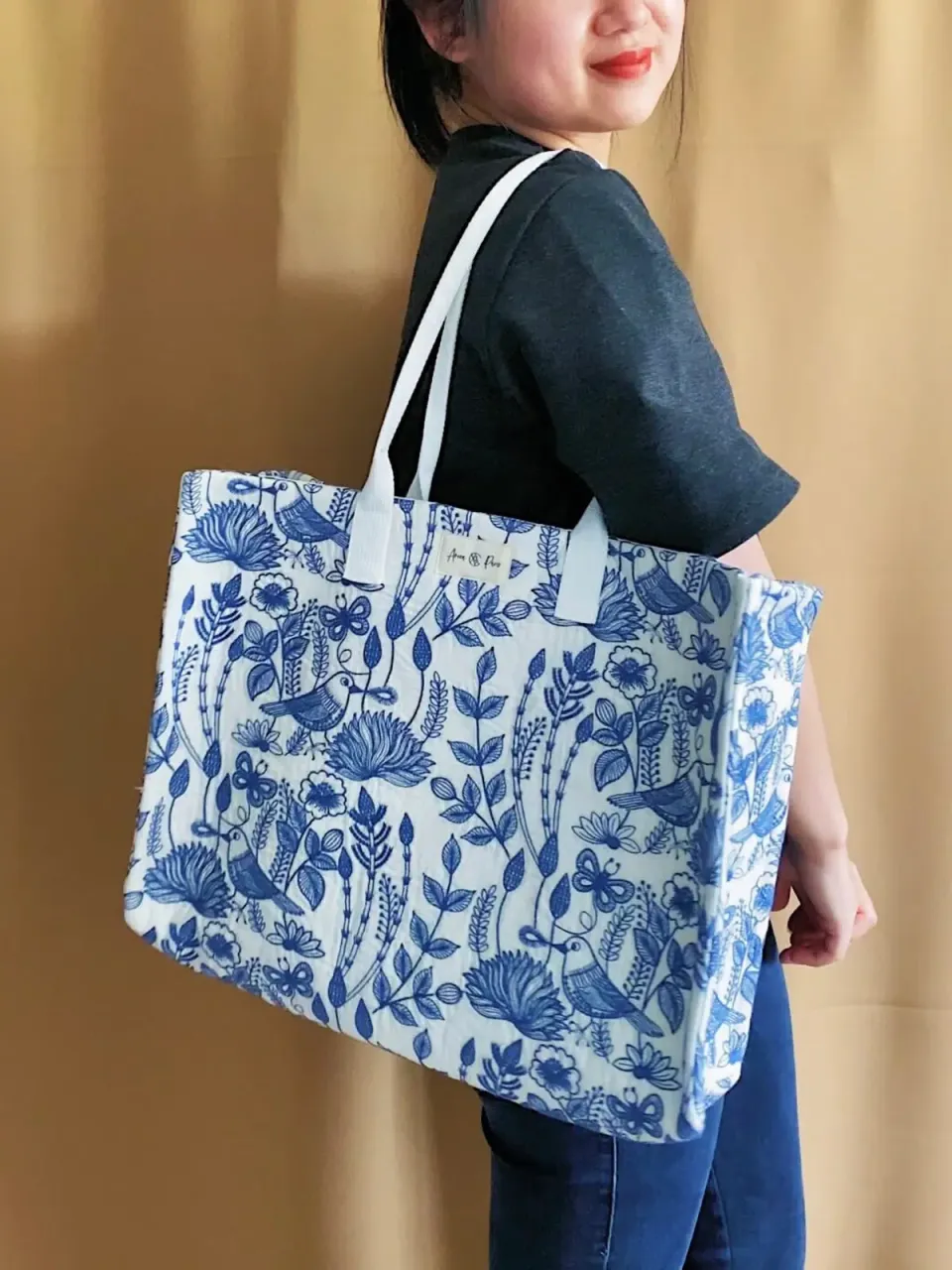 ancea-paris-lotti-kit-couture-cabas-brod-bleu-oiseaux image 1