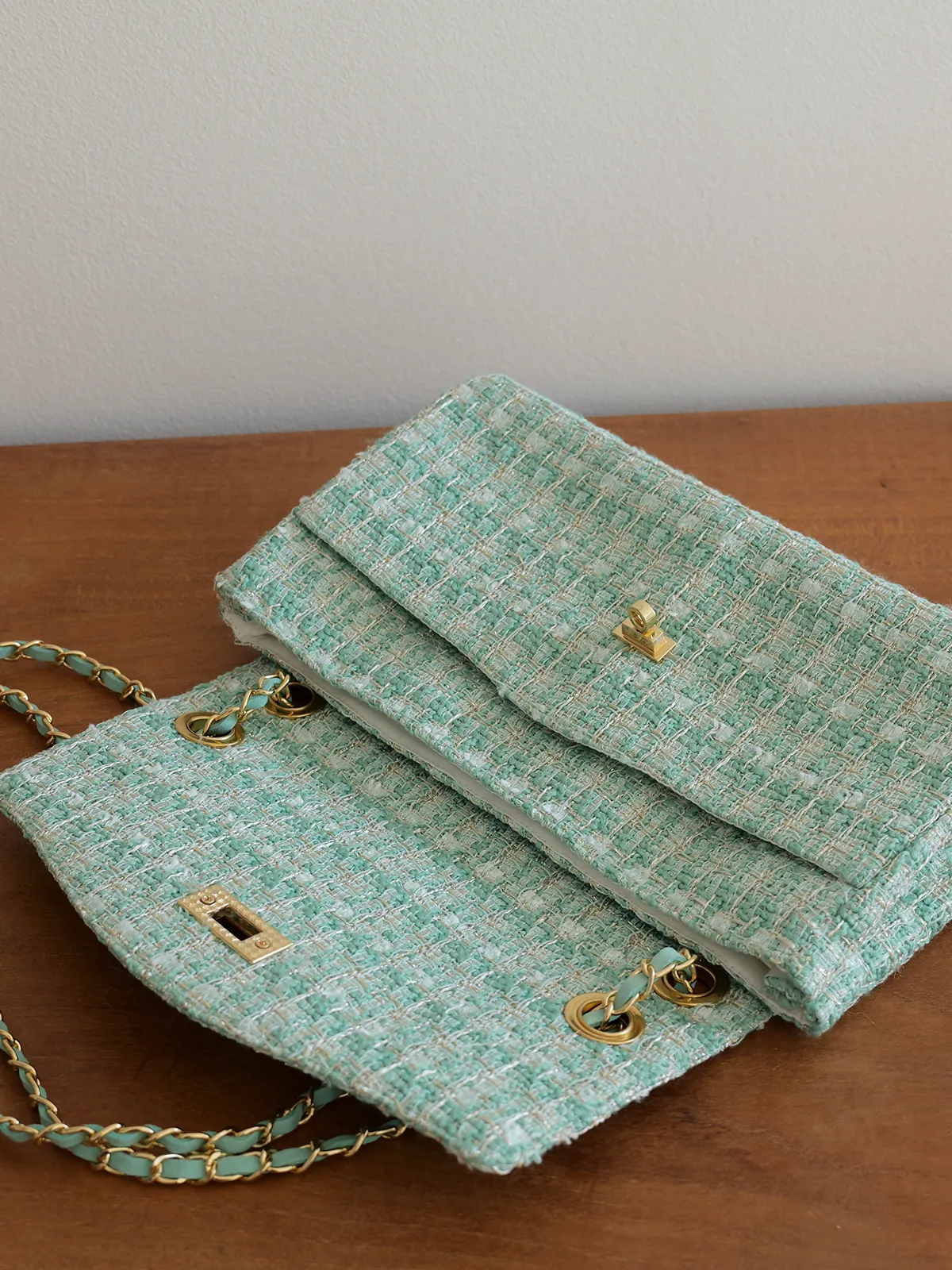 ancea-paris-kits-edgar-kit-sac-tweed-vert-pastel-lurex-dor image 3