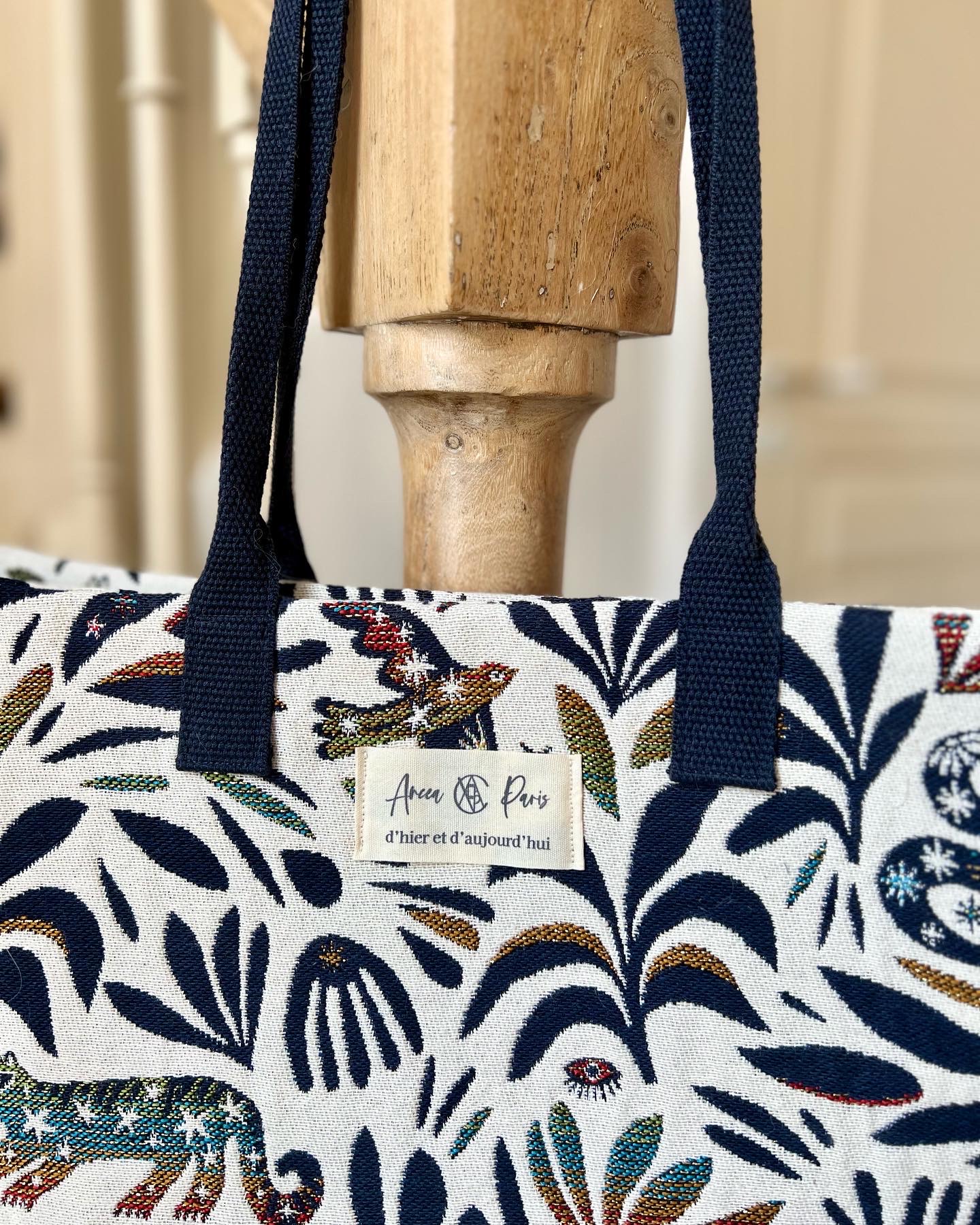 ancea-paris-kits-lotti-kit-cabas-jacquard-animaux-multicolore image 2