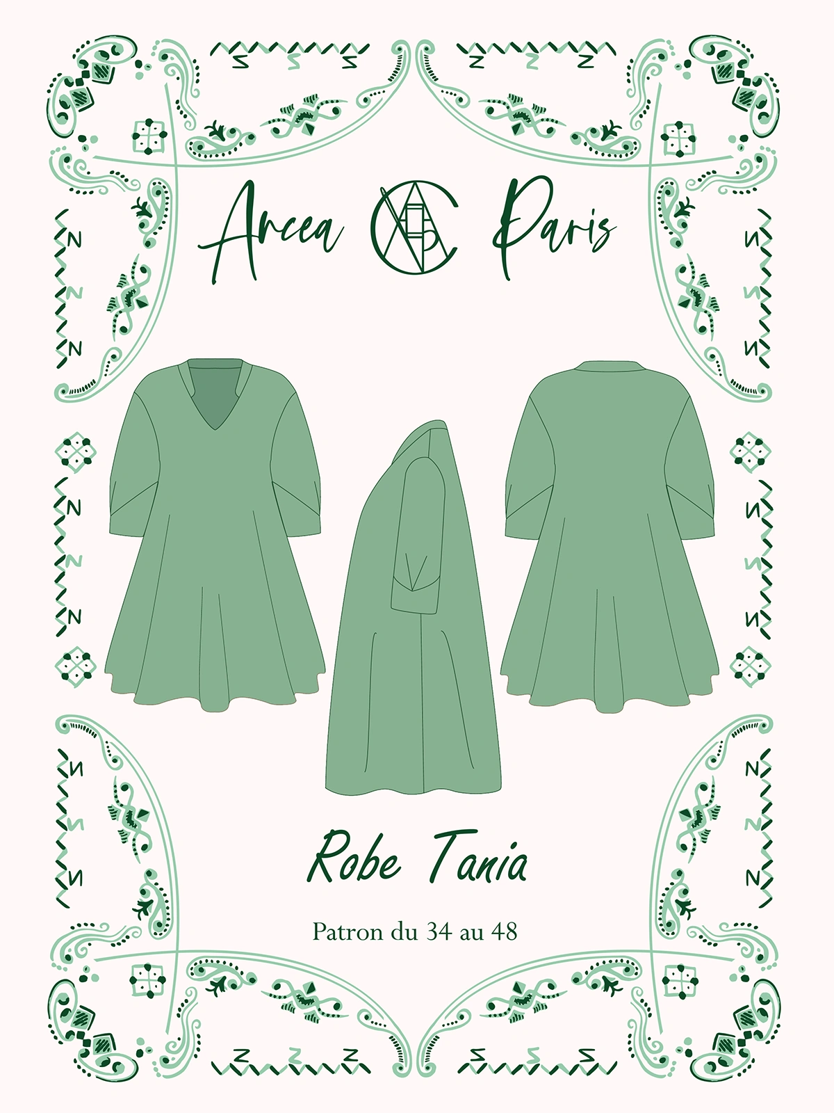 ancea-paris-tania-robe-trap-ze-col-v-femme image 2