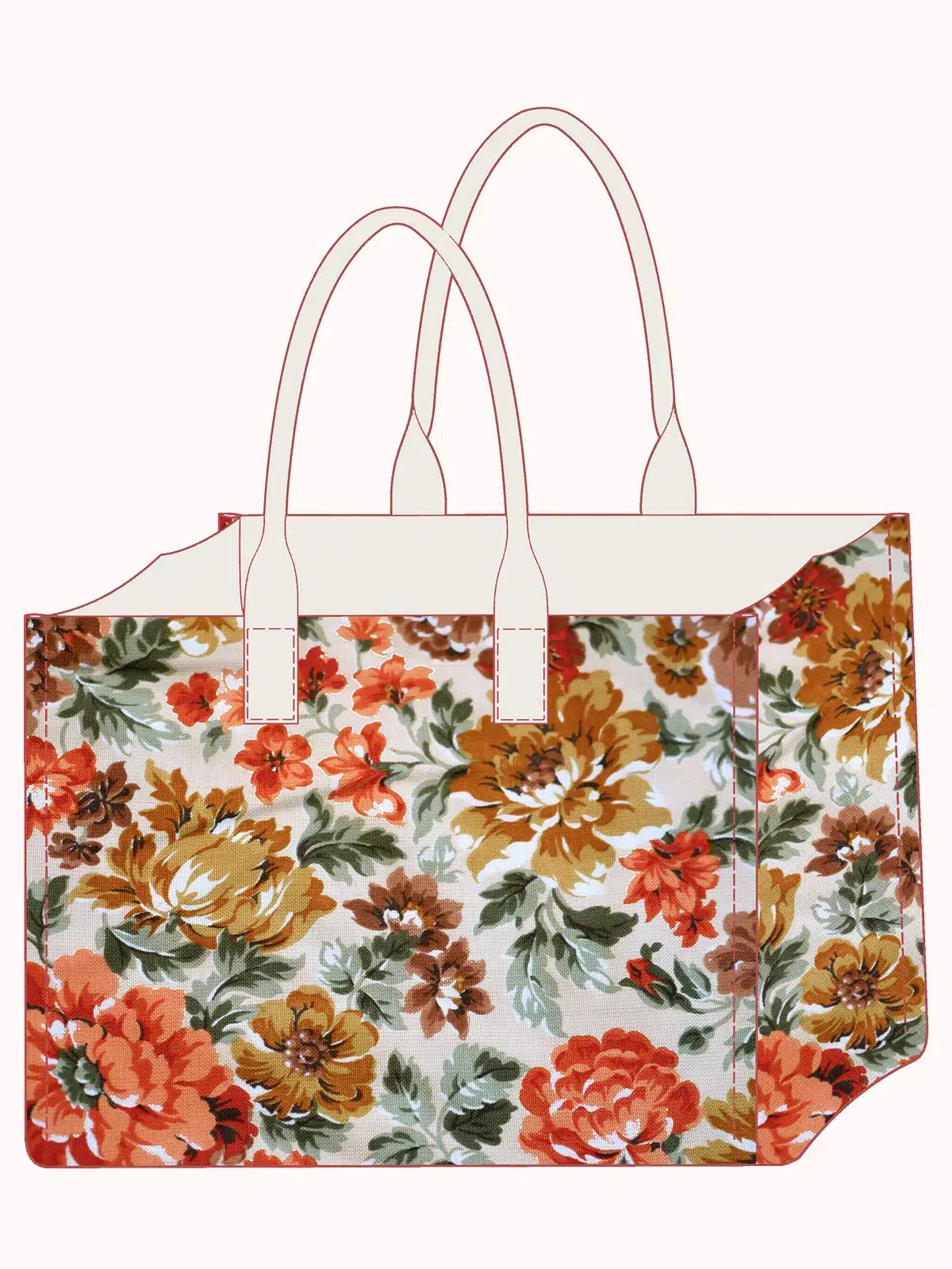 ancea-paris-kits-cabas-lotti-kit-sac-fleurs-rouge image 1