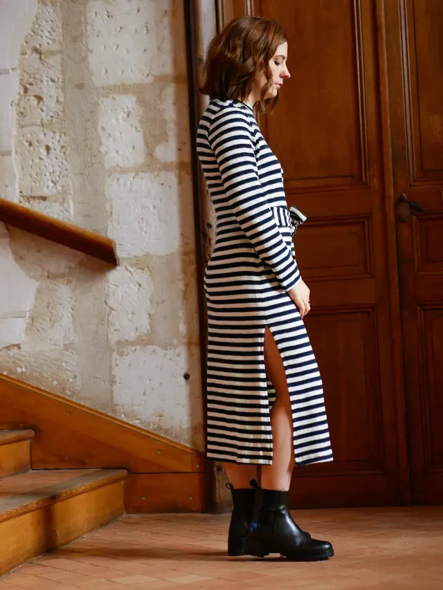 ancea-paris-calie-patron-robe-longue-maille-ceinture image 1