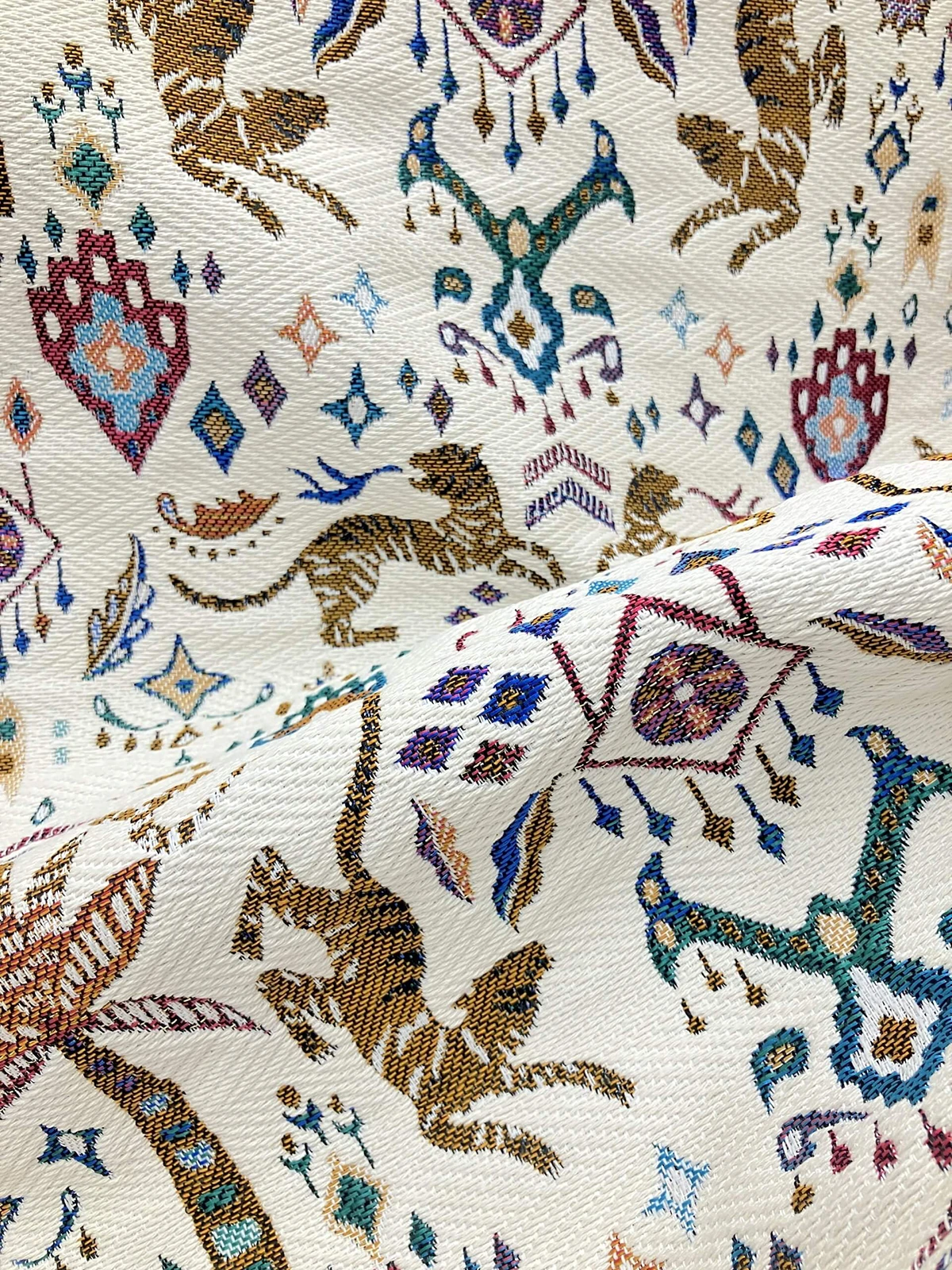 ancea-paris-tibet-tissu-jacquard-cru-coton-140-cm image 1