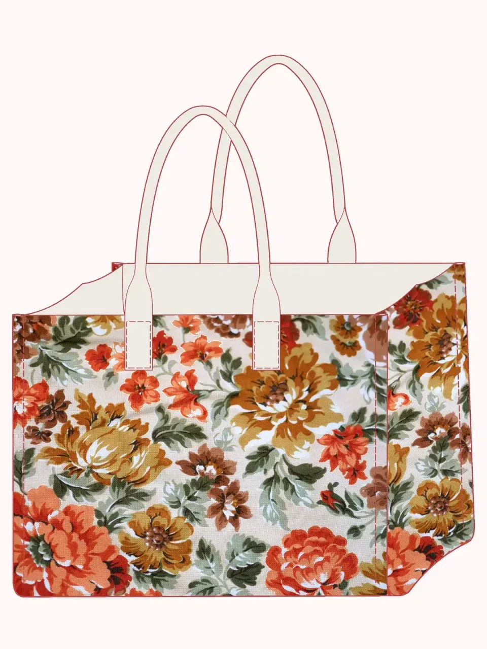 ancea-paris-kits-cabas-lotti-kit-sac-fleurs-rouge image 1