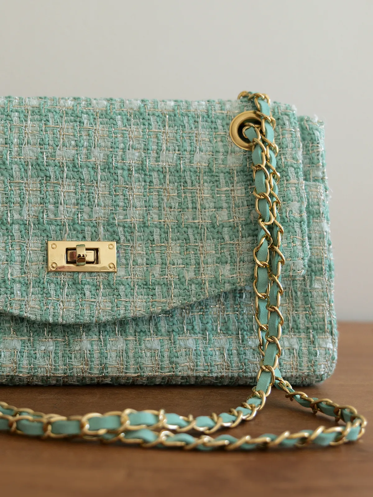 ancea-paris-kits-edgar-kit-sac-tweed-vert-pastel-lurex-dor image 2