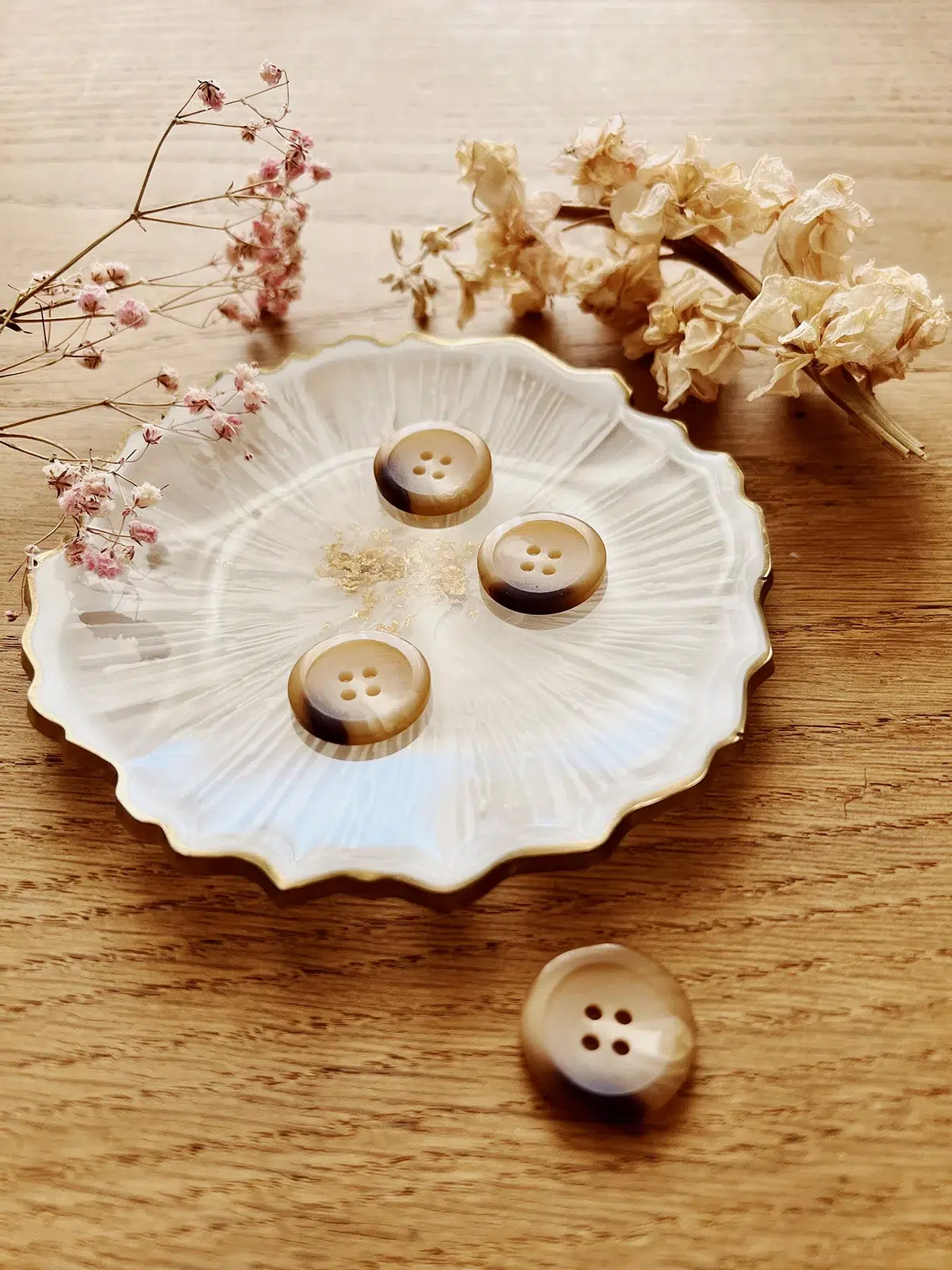 ancea-paris-boutons-vintage-bouton-caille-miel-bordure-23mm image 2