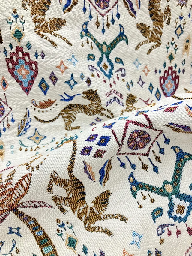 ancea-paris-tibet-tissu-jacquard-cru-coton-140-cm image 1
